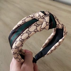 Designer Inspired Headband with Top Knot